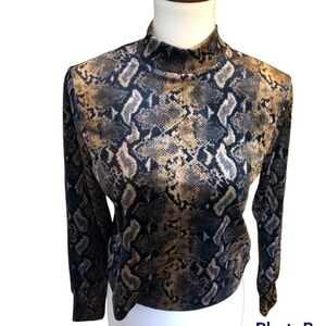 Animal Print by Carmen Marc Valvo Top NWT